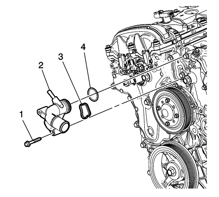 Water Outlet Removal Engine Cooling  